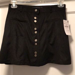 Ultra suede black mini skirt NWT